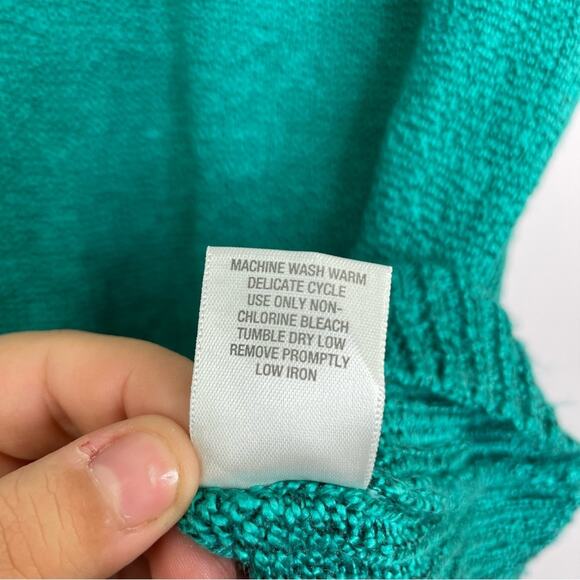 Dress Barn green knit cowl neck sweater short sleeve size 2X - Picture 8 of 10